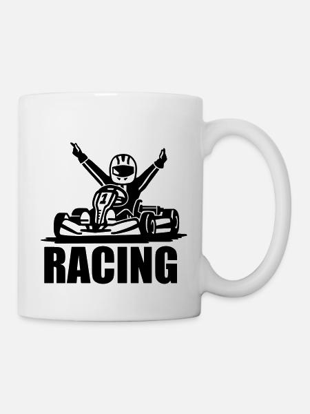 Gokart - Tasse - Weiß
