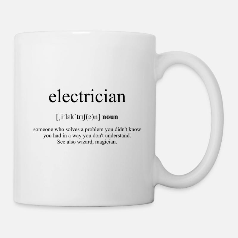 Electrician Definition Dictionary - Mug - white