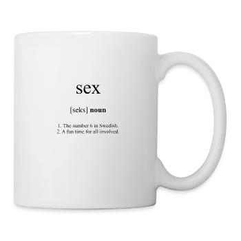 Sex (Akt der Liebe) Definition Dictionary - Tasse - Weiß - Rechts