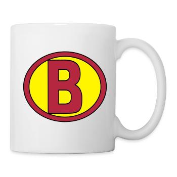 Super, Superheld, Superheldin, Hero, B - Tasse - Weiß - Rechts