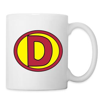 Super, Superheld, Superheldin, Hero, D - Tasse - Weiß - Rechts