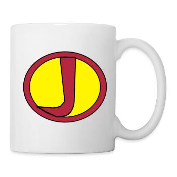 Super, Superheld, Superheldin, Hero, J - Mug blanc - blanc - Droite