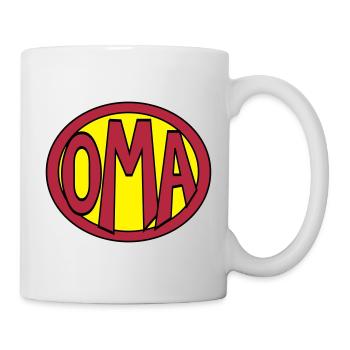 Super, Superheld, Superheldin, Hero, Oma - Tasse - Weiß - Rechts