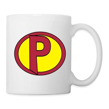 Super, Superheld, Superheldin, Hero, P - Tasse - Weiß - Rechts