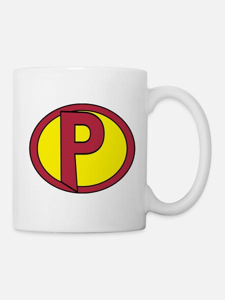 Super, Superheld, Superheldin, Hero, P - Tasse - Weiß