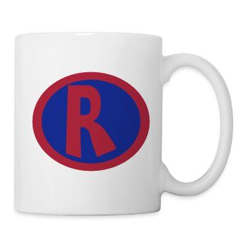 Super, Superheld, Superheldin, Hero, R - Tasse - Weiß - Rechts