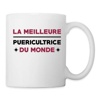Puériculture / Puéricultrice / Bébé / Maternelle - Mug blanc - blanc - Droite