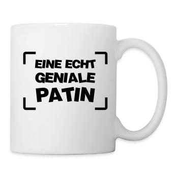 Patin / Pate / Geburt / Baby / Onkel / Tante - Tasse - Weiß - Rechts