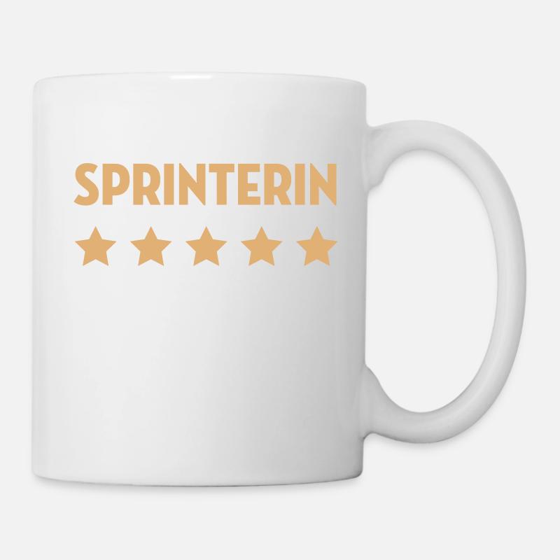 Leichtathletik / Sprint / Sprinter / Sprinterin - Tasse - Weiß