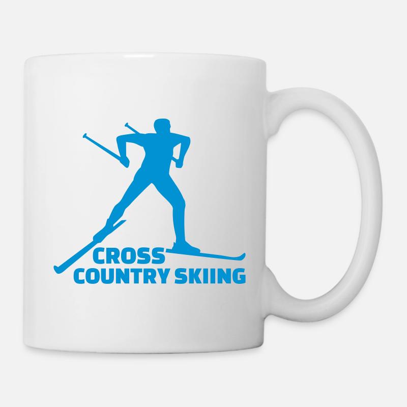 Skilanglauf - Tasse - Weiß