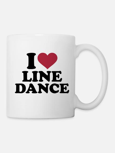 I love Line dance - Mug blanc - blanc