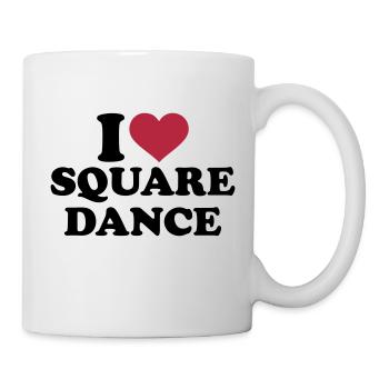 I love Square dance - Mug - white - Right