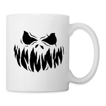 Halloween Pumking Horror Face - Mug - white - Right