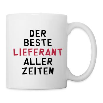 Lieferant Lieferantin Liefern Fahrer Kurier Auto - Tasse - Weiß - Rechts