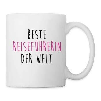 Reiseführer Reiseführerin Führer Tourismus Tourist - Tasse - Weiß - Rechts