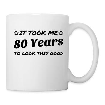 80 / geburtstag / Sport / birthday / achtzig - Tasse - Weiß - Rechts