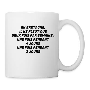 Bretagne / Breton / Bretonne / Breizh / Bzh - Mug blanc - blanc - Droite
