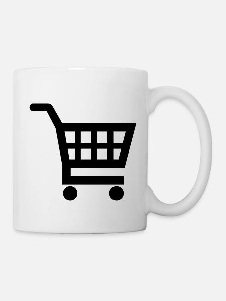 Einkaufswagen - Tasse - Weiß