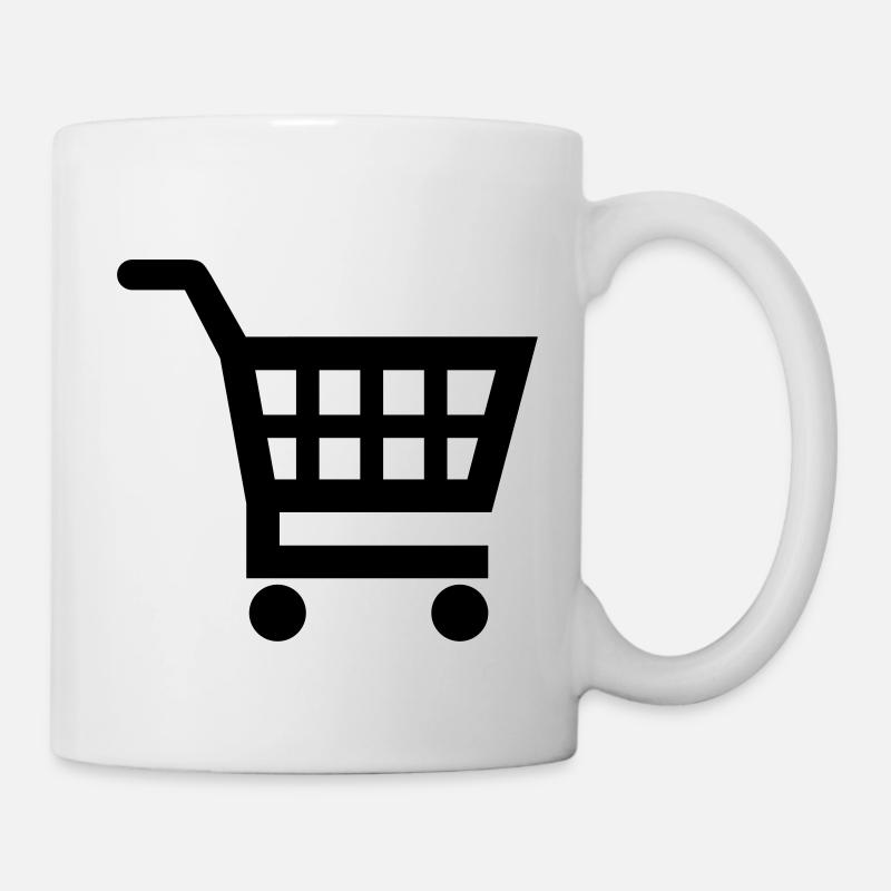 Einkaufswagen - Tasse - Weiß