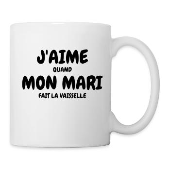 J'aime mon mari - Humour - Drôle - Blague - Fun - Mug blanc - blanc - Droite