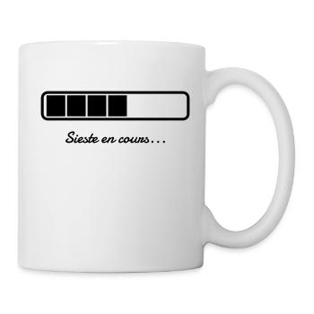 Sieste en cours - Humour - Drôle - Blague - Fun - Mug blanc - blanc - Droite