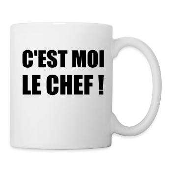 C'est moi le chef - Humour - Drôle - Blague - Fun - Mug blanc - blanc - Droite