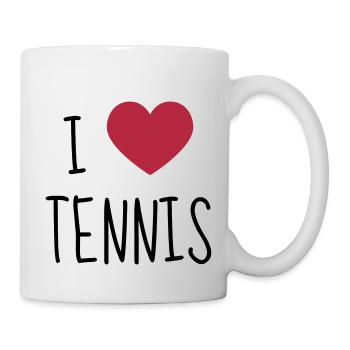 Tennis - Sport - Racket - Tennis Player - Tenis - Tasse - Weiß - Rechts