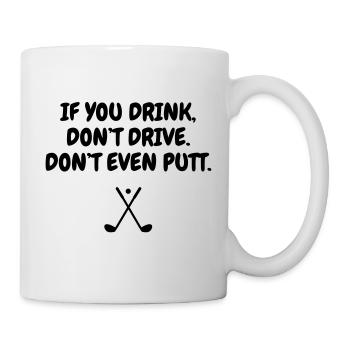 Golf - Sport - Golfer - Club - Green - Game - Play - Mug blanc - blanc - Droite