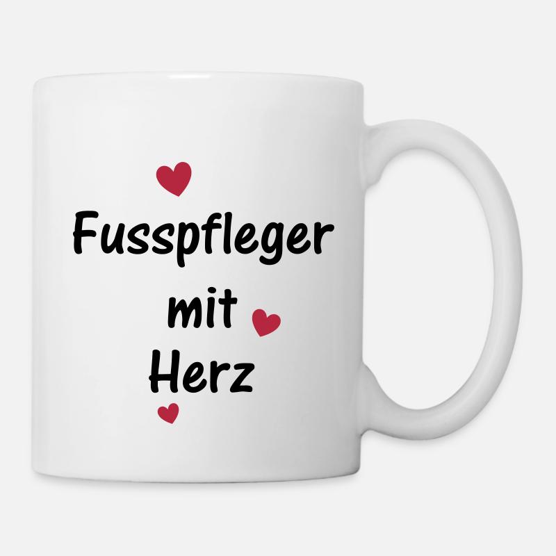 Fusspfleger mit Herz - Tasse - Weiß