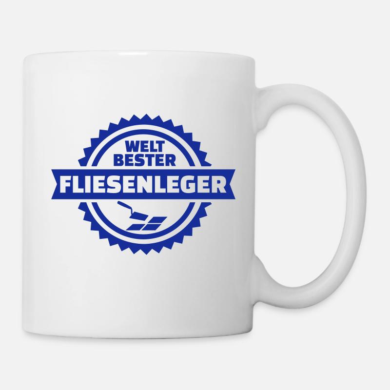 Fliesenleger - Tasse - Weiß