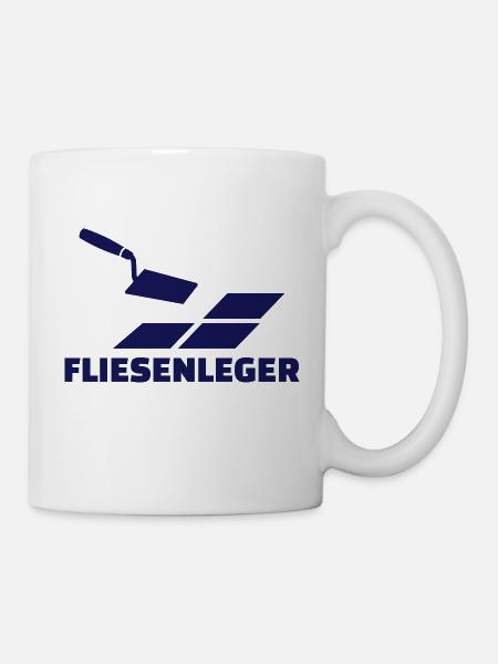 Fliesenleger - Tasse - Weiß