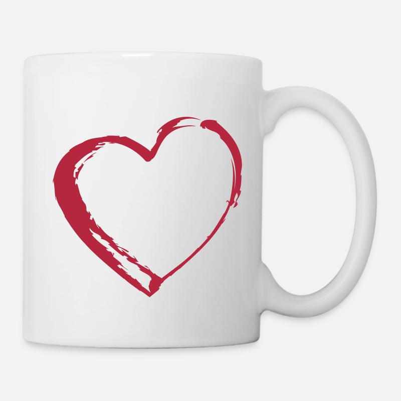 Graffiti Herz; Heart - Tasse - Weiß
