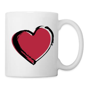 Graffiti Herz; Heart - Tasse - Weiß - Rechts