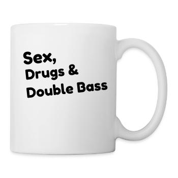 contrebasse contrebassiste Musique Musicien - Mug blanc - blanc - Droite