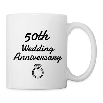 50 - Birthday Wedding - Marriage - Love - Tasse - Weiß - Rechts