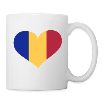 Rumänien Herz; Heart Romania - Mug blanc - blanc - Droite