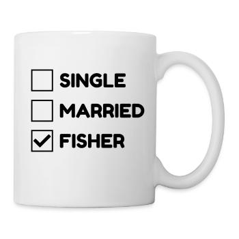 Fischerei Fischer Sport Sportler Spieler - Tasse - Weiß - Rechts