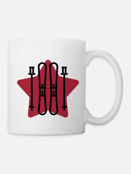 Skifahren Skifahrer Sport Ski Spieler - Tasse - Weiß