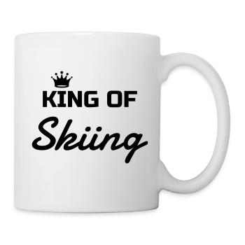 Skifahren Skifahrer Sport Ski Spieler - Tasse - Weiß - Rechts