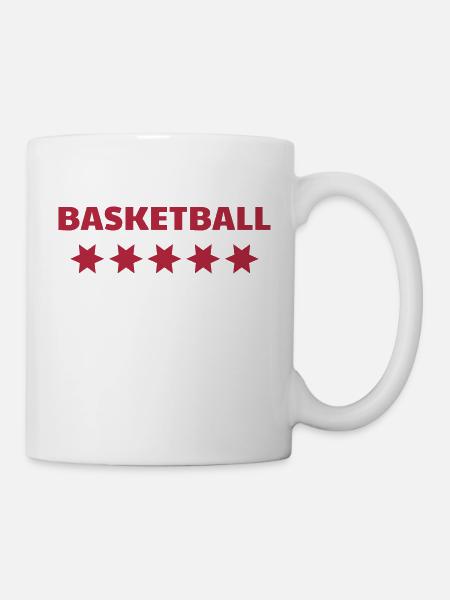 Basketball - Basket ball - Basket-ball - Baskette - Tasse - Weiß