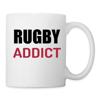 Rugby / Rugbyman / Sport / Fighter / Fight - Mug blanc - blanc - Droite