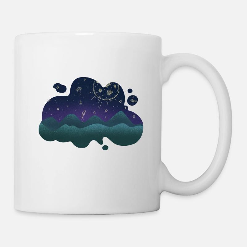 Illustration de nuit - Mug blanc - blanc