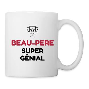 Beau Père - Papa - Fête des Peres - Enfant - Bébé - Mug blanc - blanc - Droite