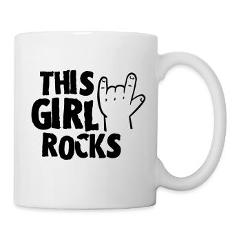 This Girl rocks - Tasse - Weiß - Rechts