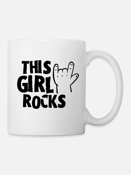 This Girl rocks - Tasse - Weiß