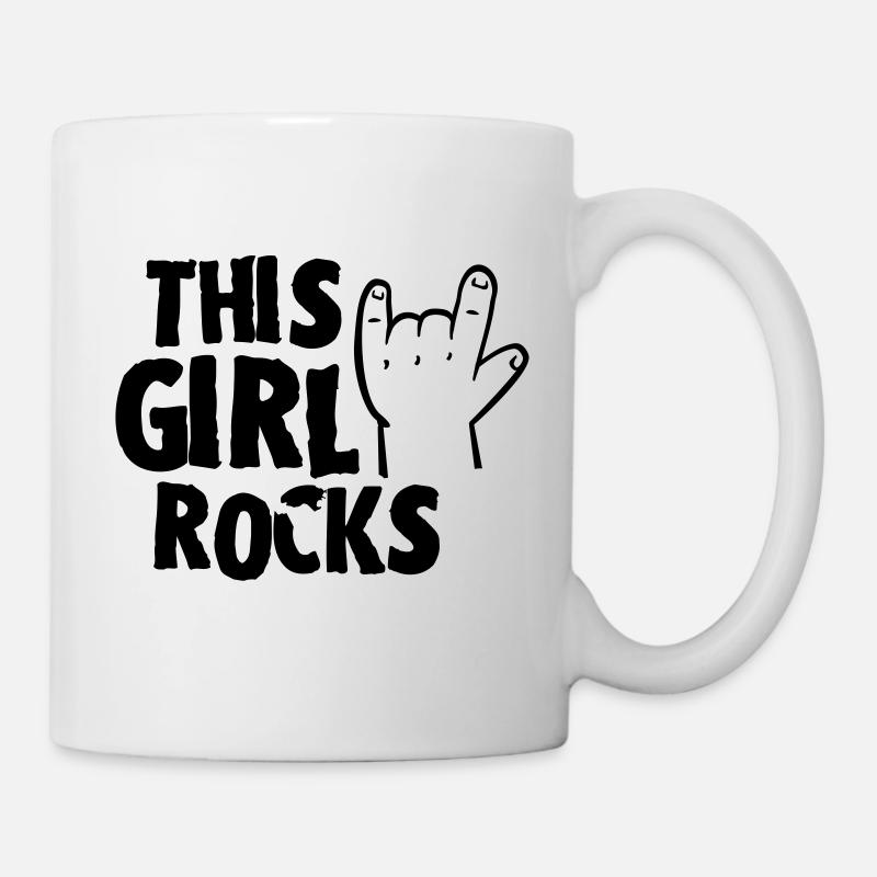 This Girl rocks - Tasse - Weiß