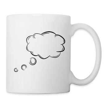 Gedankenblase anpassbar mit Sätze oder Wörter - Tasse - Weiß - Rechts