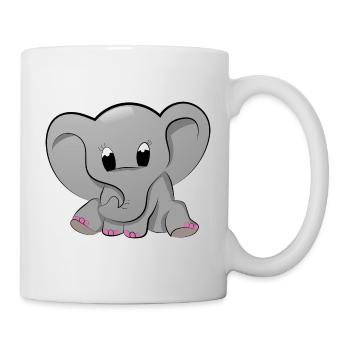 Elephant baby elephant Babyfant - Mug - white - Right