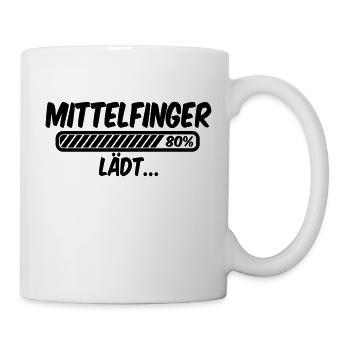 Mittelfinger lädt - Tasse - Weiß - Rechts