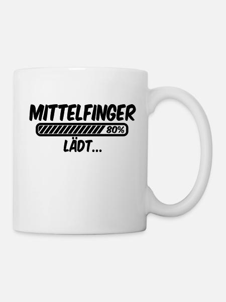 Mittelfinger lädt - Tasse - Weiß